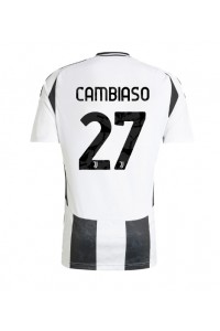 Juventus Andrea Cambiaso #27 Jalkapallovaatteet Kotipaita 2024-25 Lyhythihainen